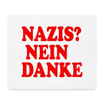 Nazis nein danke - Mousepad (Querformat) - Weiß - Vorne