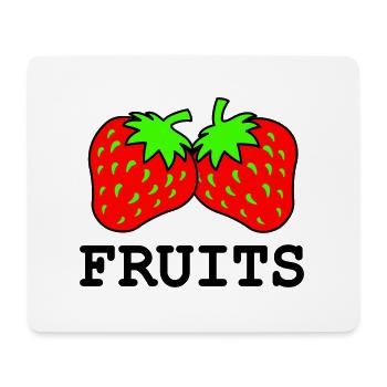 erdbeeren - Mousepad (Querformat) - Weiß - Vorne