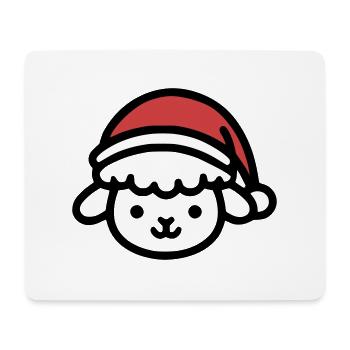 Christmas Cute Sheep - Mouse Pad (horizontal) - white - Front