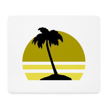Île Palm - Tapis de souris (format paysage) - blanc - Devant
