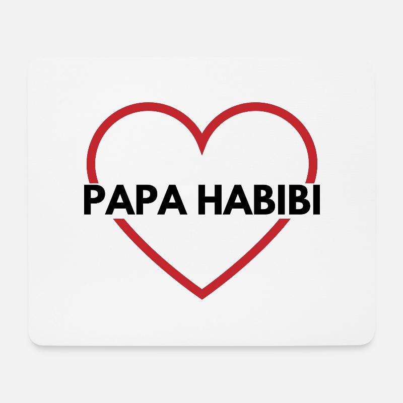 Papa habibi - Papa der Liebe - Mousepad (Querformat) - Weiß