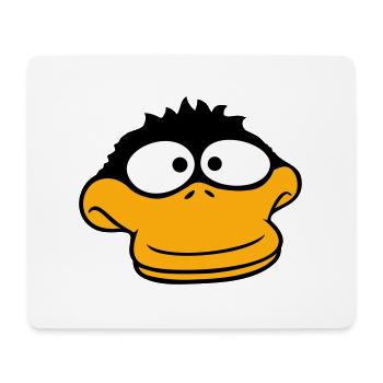 Duck looks funny goofy anxious confused comic - Mouse Pad (horizontal) - white - Front