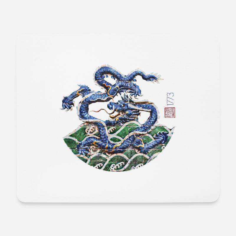 Chinesisch_Drache_Verbotenen Stadt_Conglong1773 - Mousepad (Querformat) - Weiß