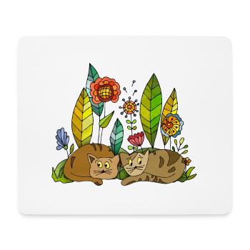 Cats - Mouse Pad (horizontal) - white - Front