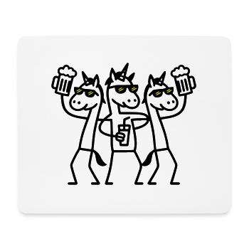 Einhorn Bier Crew - Mousepad (Querformat) - Weiß - Vorne