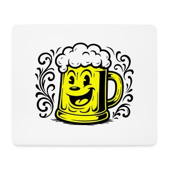 Bier Lustig Comic - Mousepad (Querformat) - Weiß - Vorne