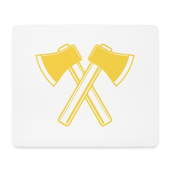 Axt Äxte Holzfäller Forstwirt - Mousepad (Querformat) - Weiß - Vorne