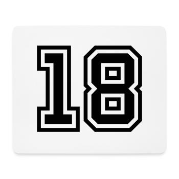 18 Zahl symbol - Mousepad (Querformat) - Weiß - Vorne