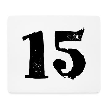 15 number jersey - Mouse Pad (horizontal) - white - Front