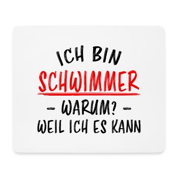 Schwimmer Sport Lustiger Spruch Schwimmen Geschenk - Mousepad (Querformat) - Weiß - Vorne
