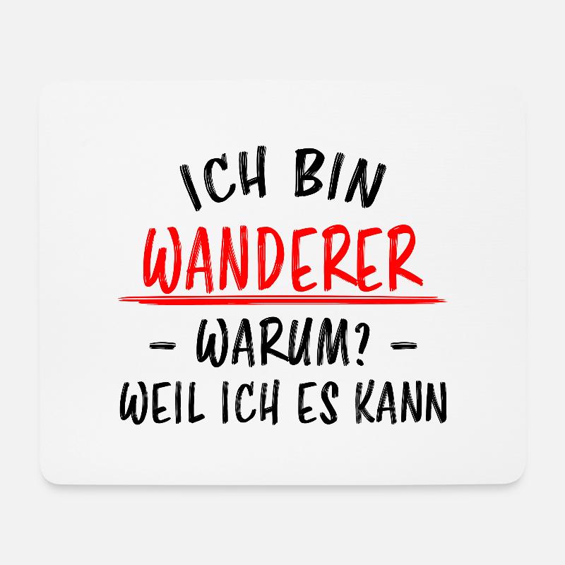 Wanderer Outdoor Lustiger Spruch Wandern Geschenk - Mousepad (Querformat) - Weiß