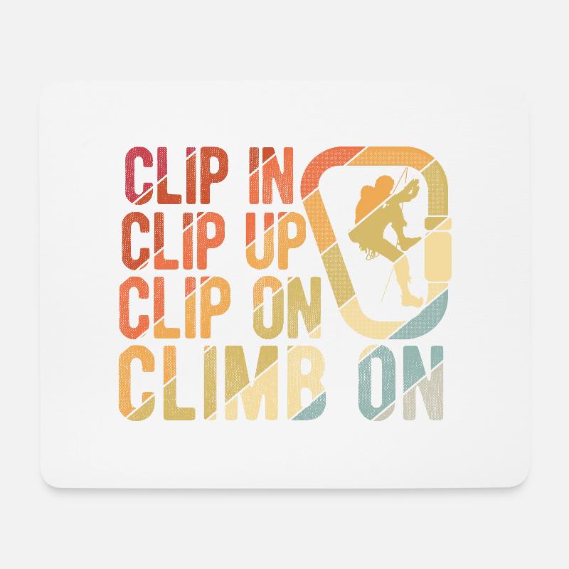 Klettern Bouldern - Mousepad (Querformat) - Weiß