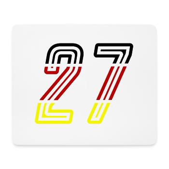 27 Symbole numérique Allemagne - Tapis de souris (format paysage) - blanc - Devant