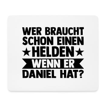 Vorname Daniel - Mousepad (Querformat) - Weiß - Vorne