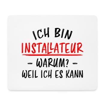 Installateur Job Lustiger Spruch Heizung Geschenk - Mousepad (Querformat) - Weiß - Vorne