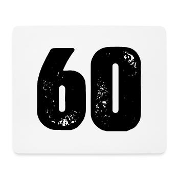 60 number jersey - Mouse Pad (horizontal) - white - Front