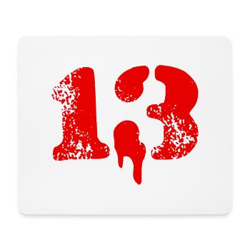13 Symbole numérique - Tapis de souris (format paysage) - blanc - Devant