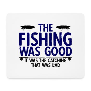 Angler Spruch zum Angeln Angel - Mousepad (Querformat) - Weiß - Vorne