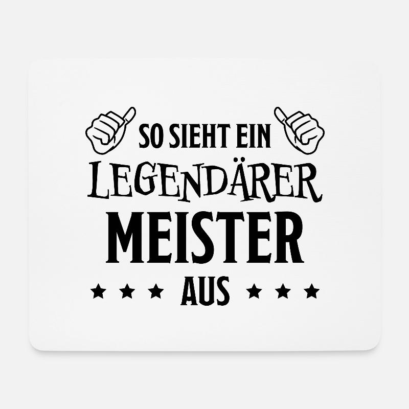 Meister Prüfung Lustiger Spruch Meister Geschenk - Mousepad (Querformat) - Weiß
