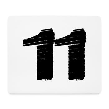 11 Maillot numéro - Tapis de souris (format paysage) - blanc - Devant