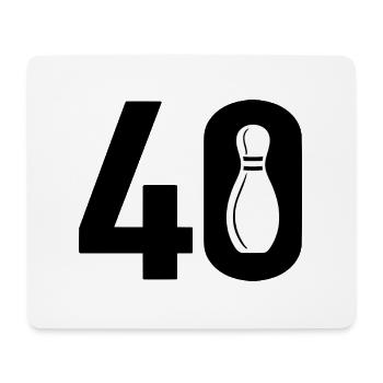 40 Bowling Bowler 40 - Tapis de souris (format paysage) - blanc - Devant