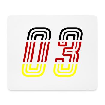 3 Number symbol Germany - Mouse Pad (horizontal) - white - Front