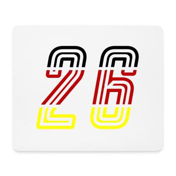 26 Number symbol Germany - Mouse Pad (horizontal) - white - Front