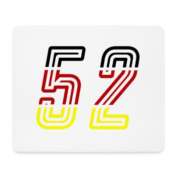 52 Symbole numérique Allemagne - Tapis de souris (format paysage) - blanc - Devant