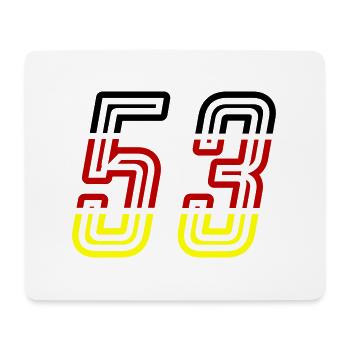 53 Symbole numérique Allemagne - Tapis de souris (format paysage) - blanc - Devant