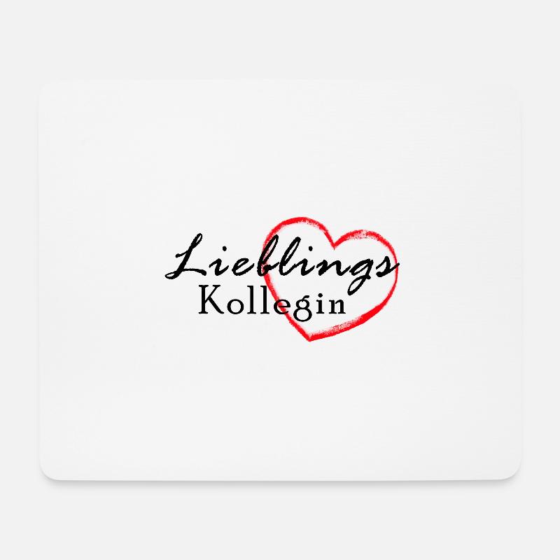 Herz mit Spruch: Lieblings Kollegin - Mousepad (Querformat) - Weiß