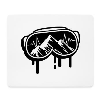 ski brille puls - Mousepad (Querformat) - Weiß - Vorne