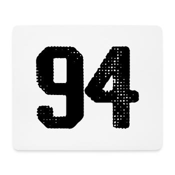 94 Zahl Trikot - Mousepad (Querformat) - Weiß - Vorne