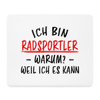 Radsportler Mountainbike Bike Fun Fahrrad Geschenk - Mousepad (Querformat) - Weiß - Vorne