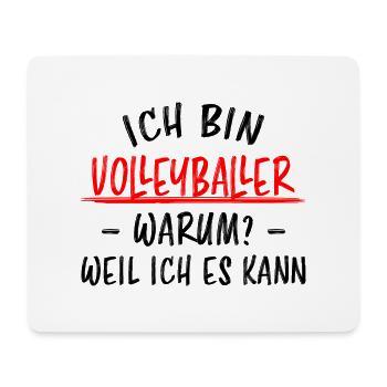 Volleyball Lustige Spruch Beachvolleyball Geschenk - Mousepad (Querformat) - Weiß - Vorne