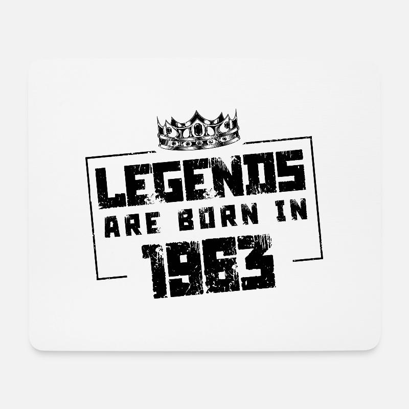 1963 legends born in - Mousepad (Querformat) - Weiß