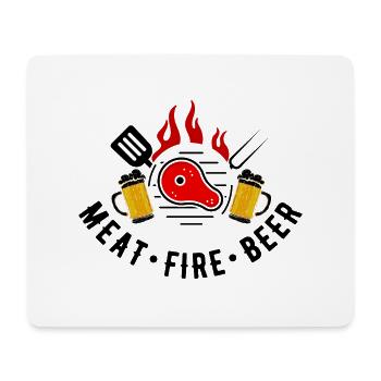 Grillparty Spruch Zum Grillen Grill - Mousepad (Querformat) - Weiß - Vorne