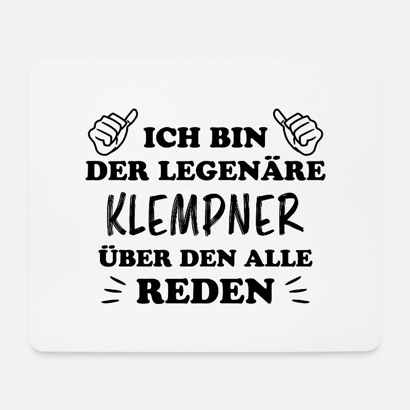 Klempner Beruf Lustiger Spruch Klempner Geschenk - Mousepad (Querformat) - Weiß