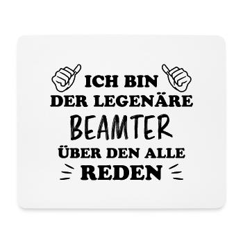 Beamter Lustiger Spruch Verbeamtung Büro Geschenk - Mousepad (Querformat) - Weiß - Vorne