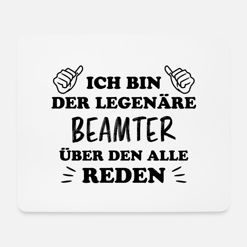 Beamter Lustiger Spruch Verbeamtung Büro Geschenk - Mousepad (Querformat) - Weiß