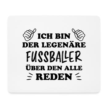 Fußballer Lustiger Spruch Fun Fußball Tor Geschenk - Mousepad (Querformat) - Weiß - Vorne