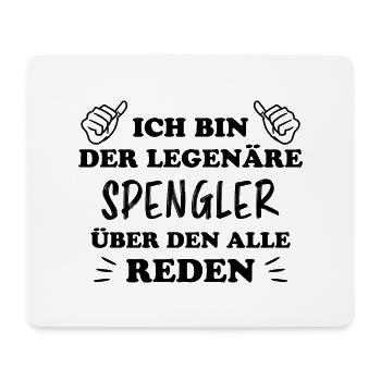 Spengler Beruf Lustiger Spruch Handwerker Geschenk - Mousepad (Querformat) - Weiß - Vorne