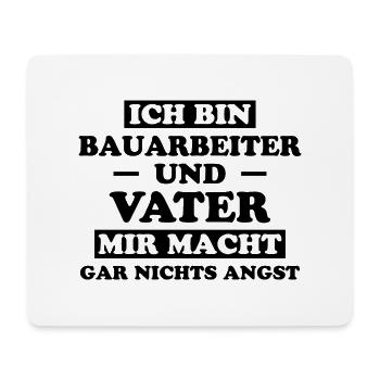 Bauarbeiter Lustiger Spruch Baustelle Job Geschenk - Mousepad (Querformat) - Weiß - Vorne