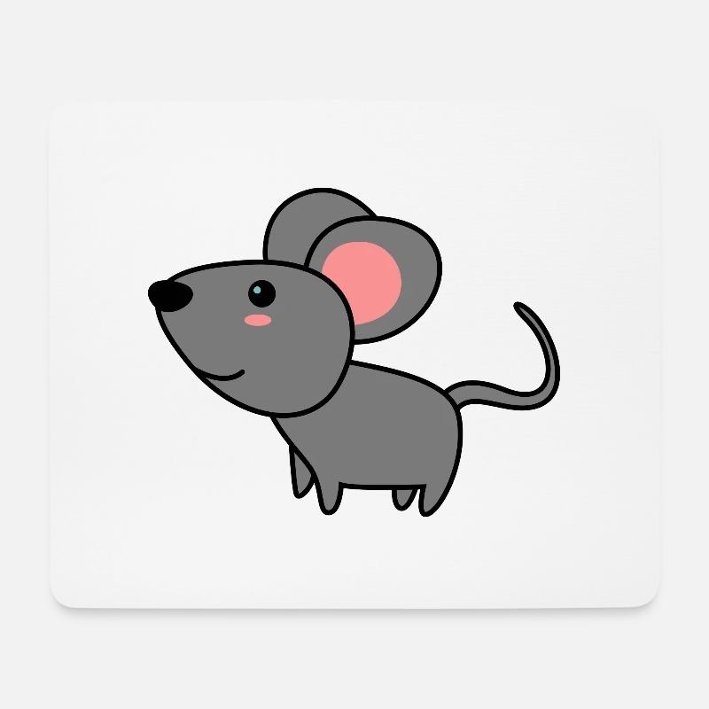 Maus Comic Tier - Mousepad (Querformat) - Weiß