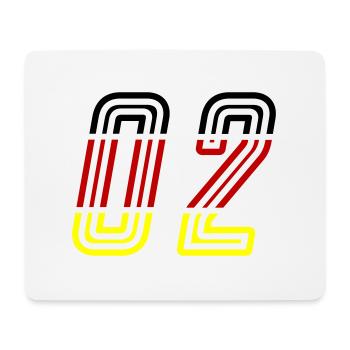 2 Zahl symbol Germany - Mousepad (Querformat) - Weiß - Vorne