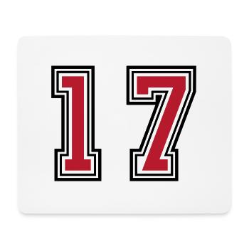 17 Symbole numérique - Tapis de souris (format paysage) - blanc - Devant