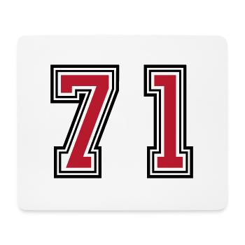 71 Symbole numérique - Tapis de souris (format paysage) - blanc - Devant