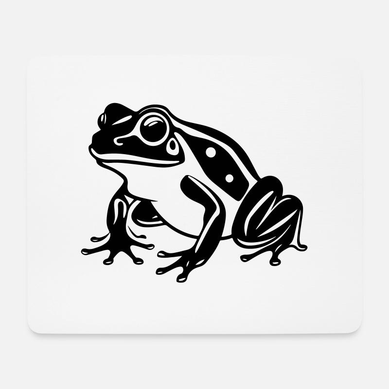 Frosch Tier - Mousepad (Querformat) - Weiß