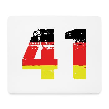41 Numéro Allemagne Jersey - Tapis de souris (format paysage) - blanc - Devant