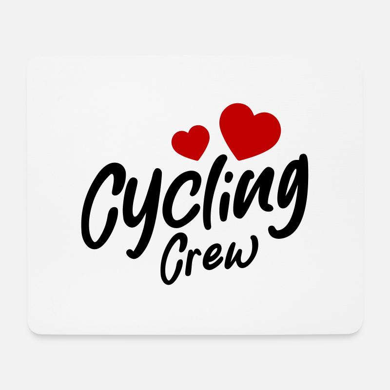 Cycling Crew Herz - Mousepad (Querformat) - Weiß
