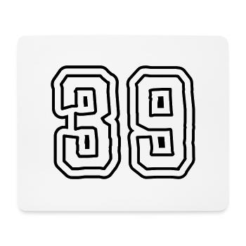 Symbole numérique 39 - Tapis de souris (format paysage) - blanc - Devant